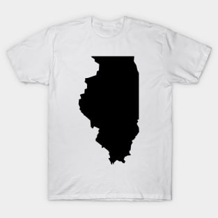 Illinois map in black T-Shirt